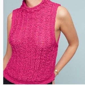 Anthropologie Moth sleeveless Tape Yarn Top